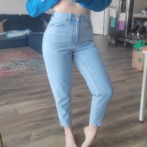 ASOS Light Blue Carrot Balloon Leg High Waist Mom Jean